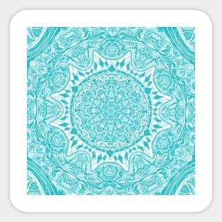 Light Blue Mandala Pattern Sticker